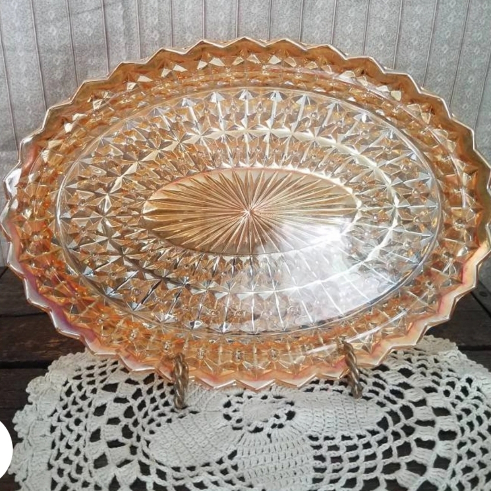 Carnival Glass oval shape
